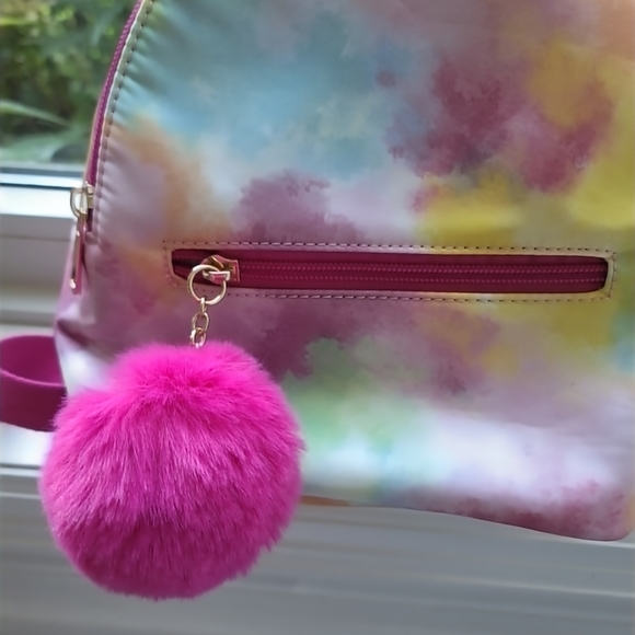 Dream Control Girls Tie-Dye Backpack with Pink Pompom - Picture 3 of 9